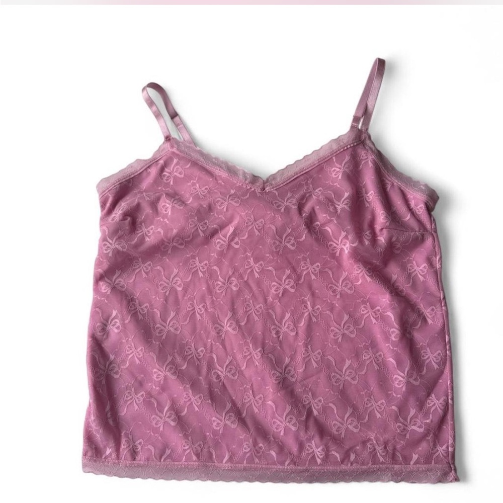 Jessica Simpson Y2K pink lace cami top